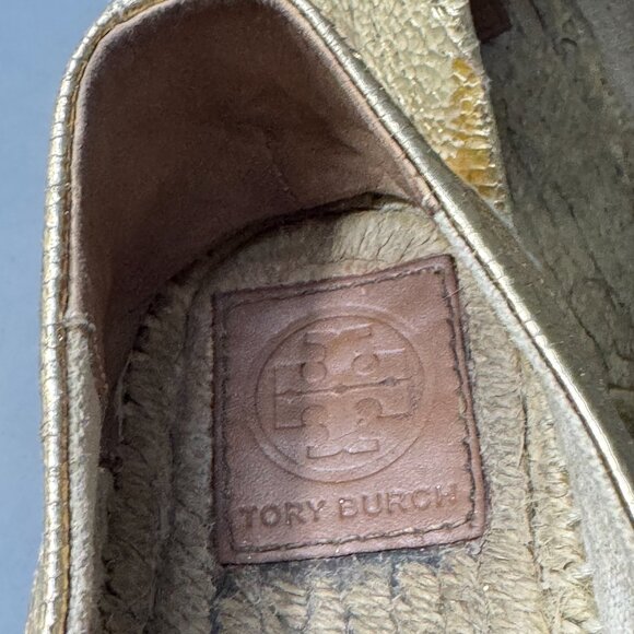 Tory Burch Colorblock Logo Leather Espadrille Flat, Size 8 1/2 - Picture 12 of 14
